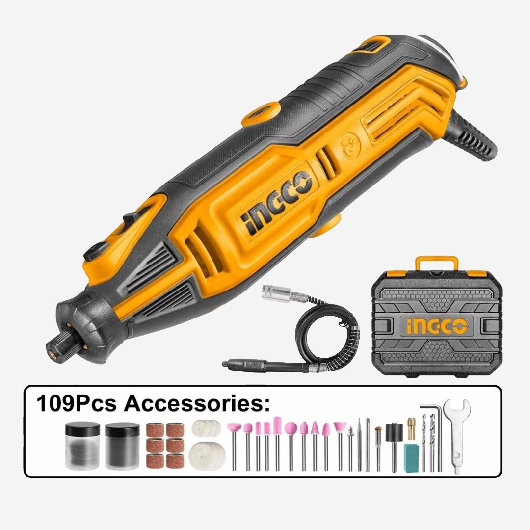 Herramienta Rotativa Mini Torno Multiuso+109 Acc 130w Ingco Potencia 130 W MG13328 - Ferrelibre