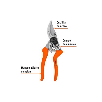 Tijera Para Poda 8mm Cuchilla Curva T-24 Truper