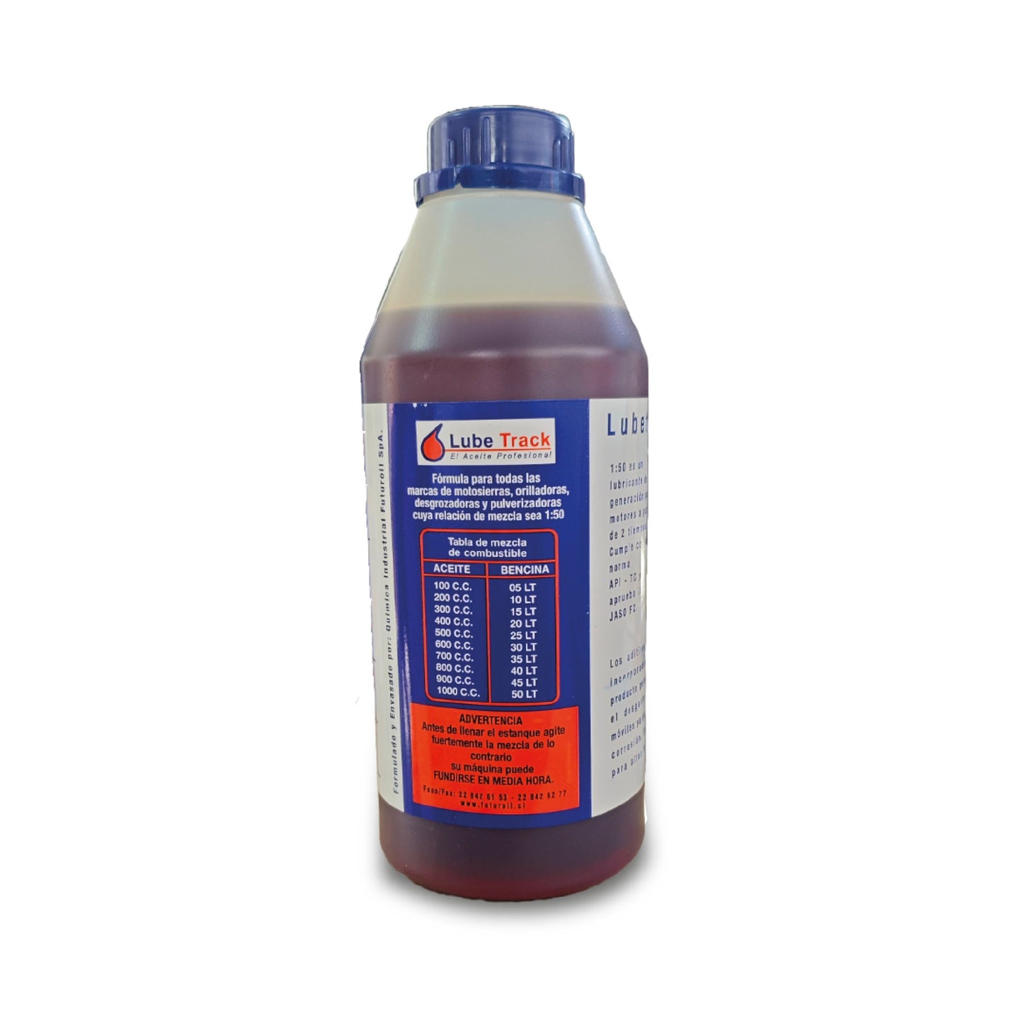 Aceite motosierras/desbrozadora 2 tiempos 1 L Lubetrack - Ferrelibre