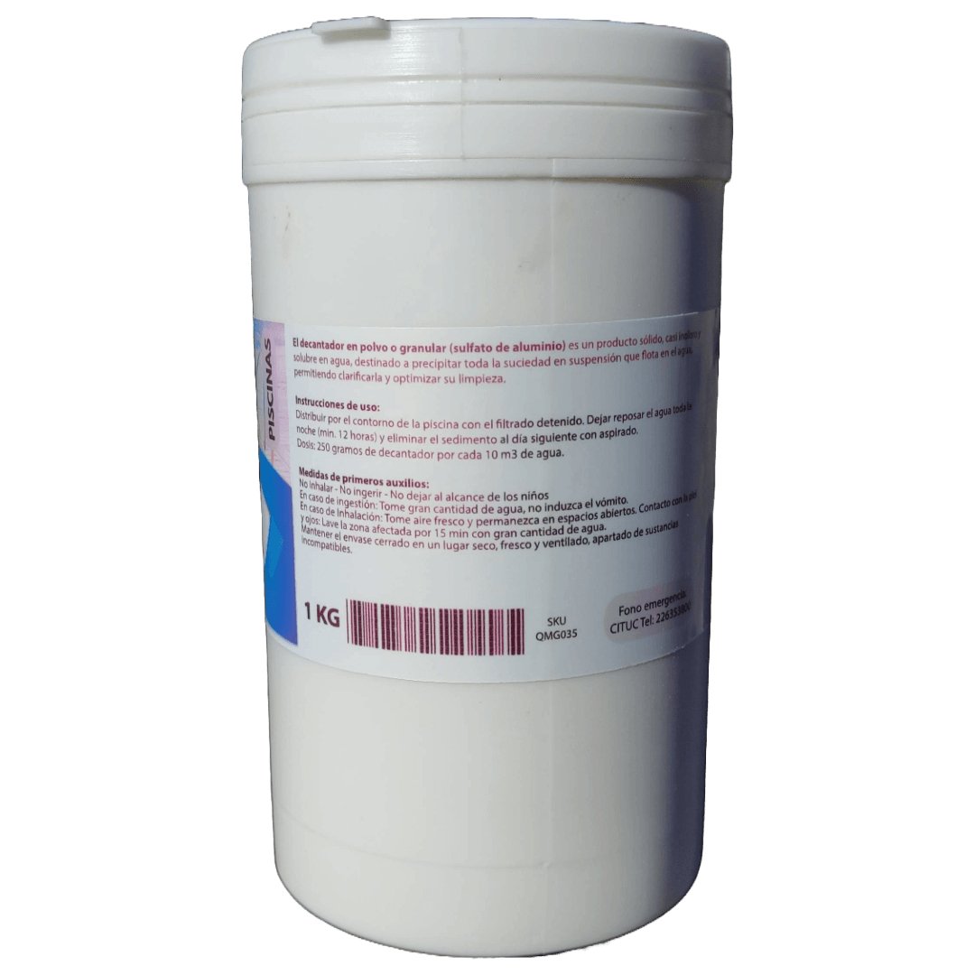 Decantador de piscina en polvo 1kg Qmg water - Ferrelibre