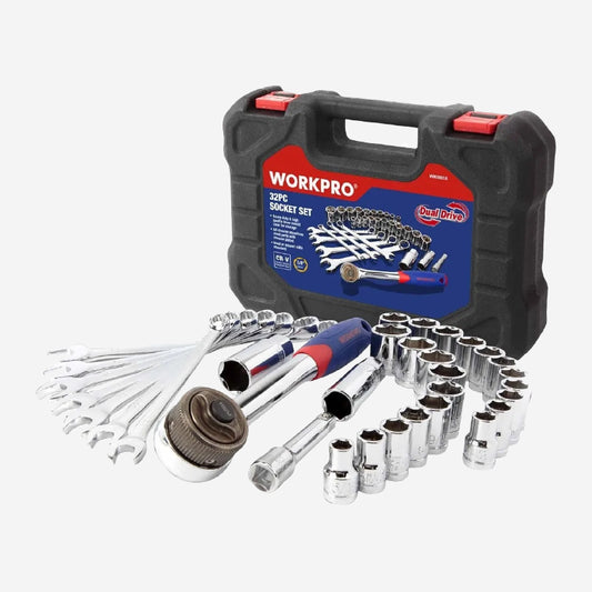 Juego de dados con chicharra 3/8 32 piezas Workpro